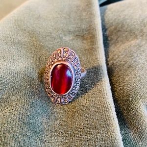 Antique marcasite deco size 6 sterling ring